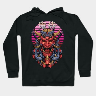 oni mecha samurai Hoodie